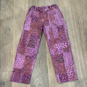 Pilcro Purple Patchwork Ankle Jeans